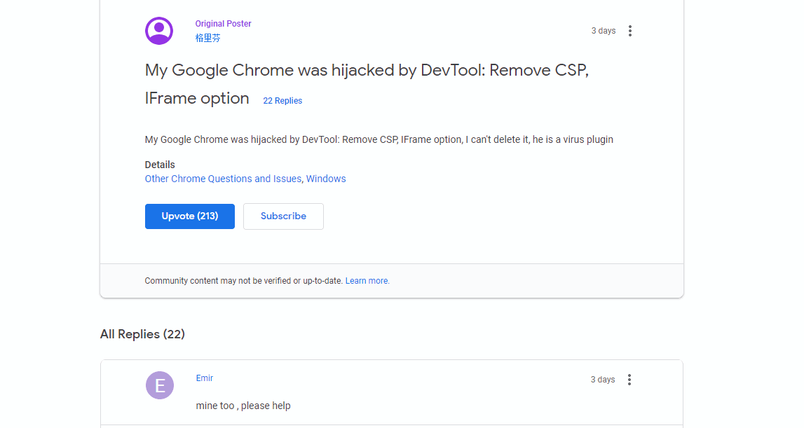 Remove DevTool: Remove CSP, IFrame option Virus (Chrome/FF/IE)