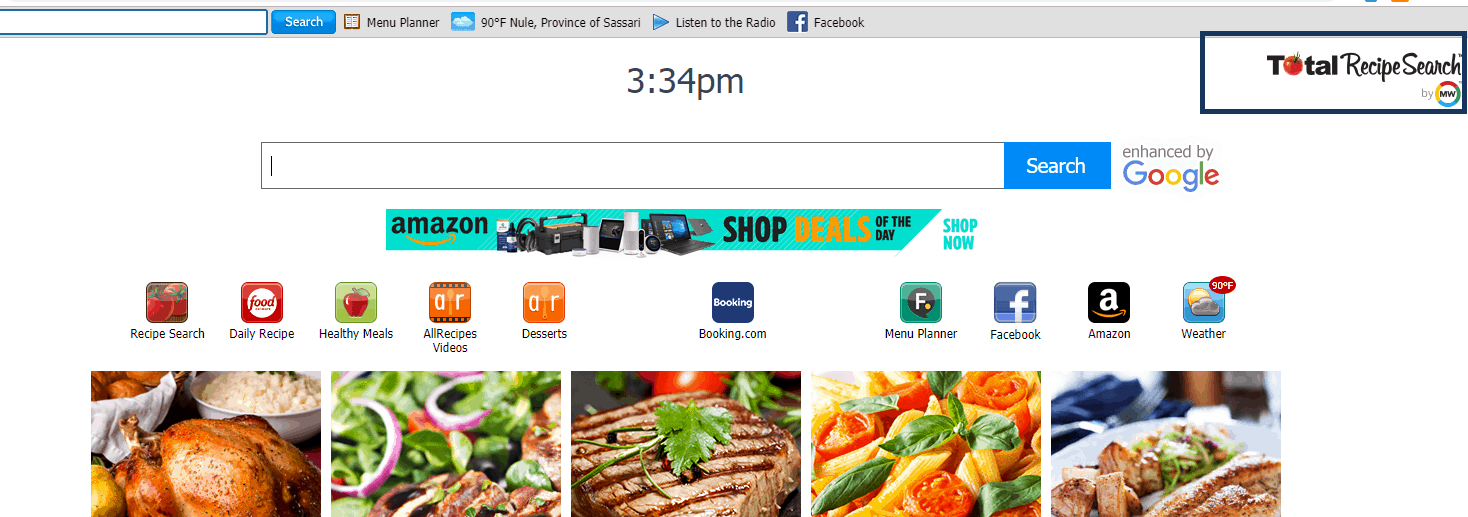 Total Recipe Search Toolbar