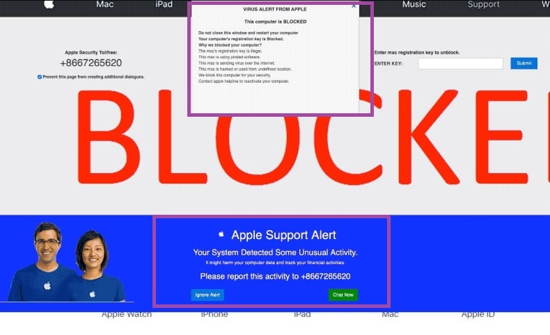 pornographic virus alert from apple