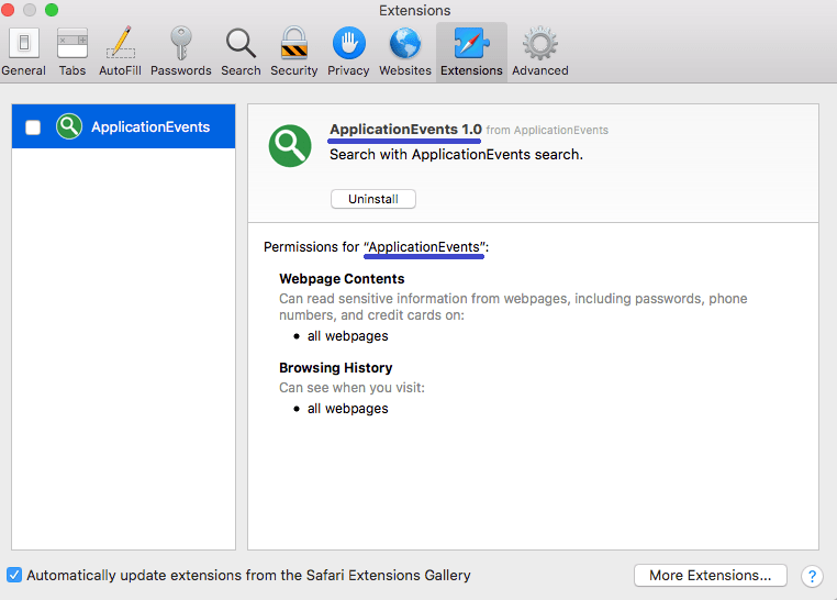 Remove Application Events Virus (Mac Guide) Safari/Chrome/FF